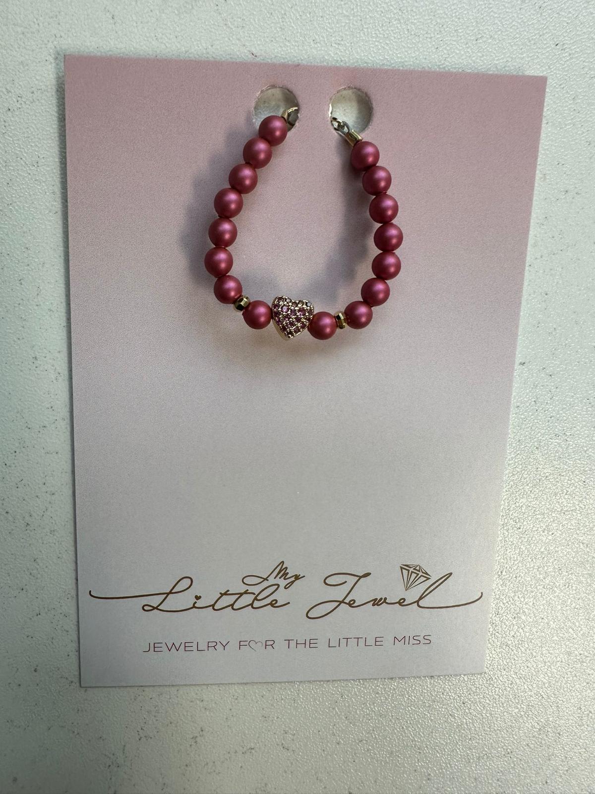 My Little Jewel Wild Berry/Center Heart Charm Bracelet
