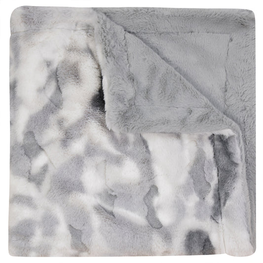 Bondoux Fuzzy Grey Blanket