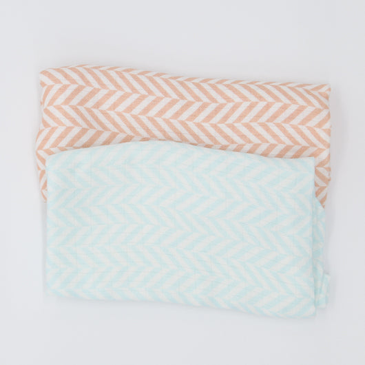Thick Chevron Bamboo Swaddle