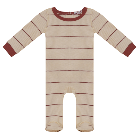 5 Stars Striped Ribbed Footie