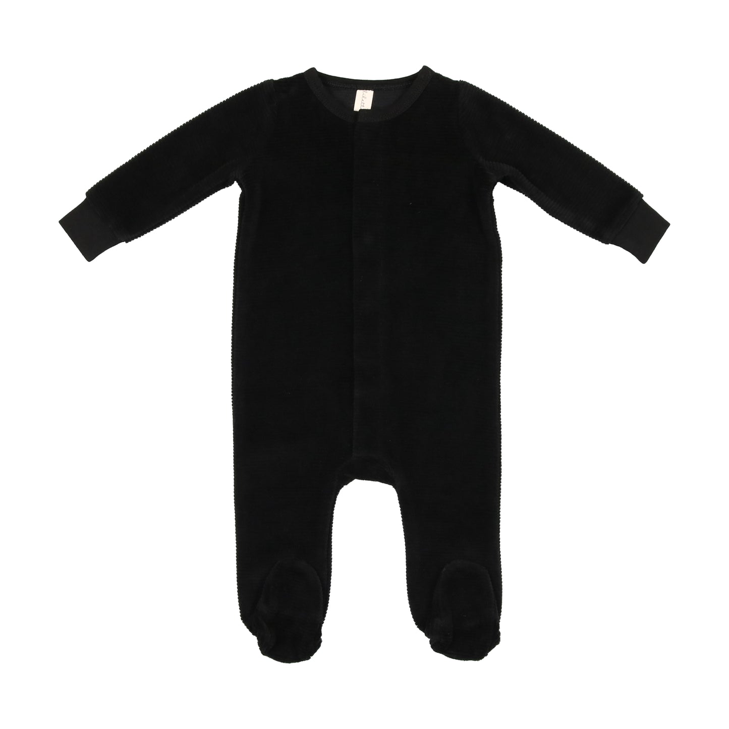 Lil Legs Velour Ribbed Logo Footie Collection