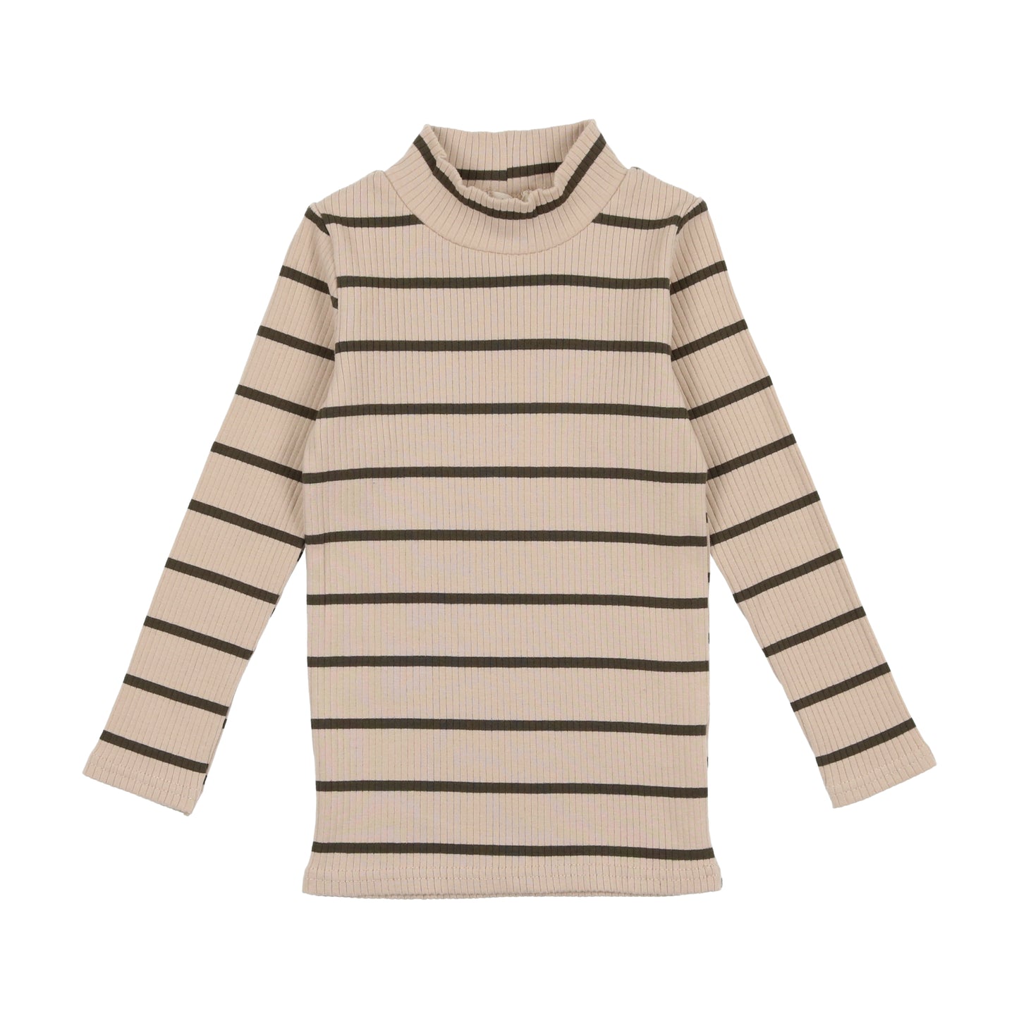 Lil Legs Ribbed/Striped Mock Neck