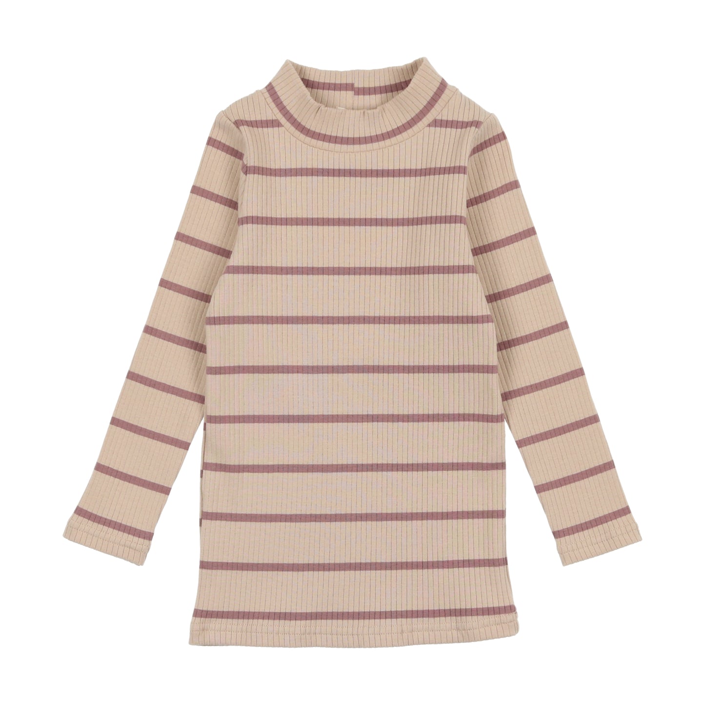 Lil Legs Ribbed/Striped Mock Neck
