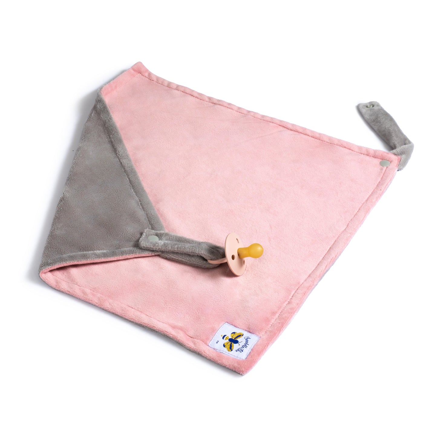 SwaddleBee Dusty Pink/Grey LovieBee 2.0 Security Blanket