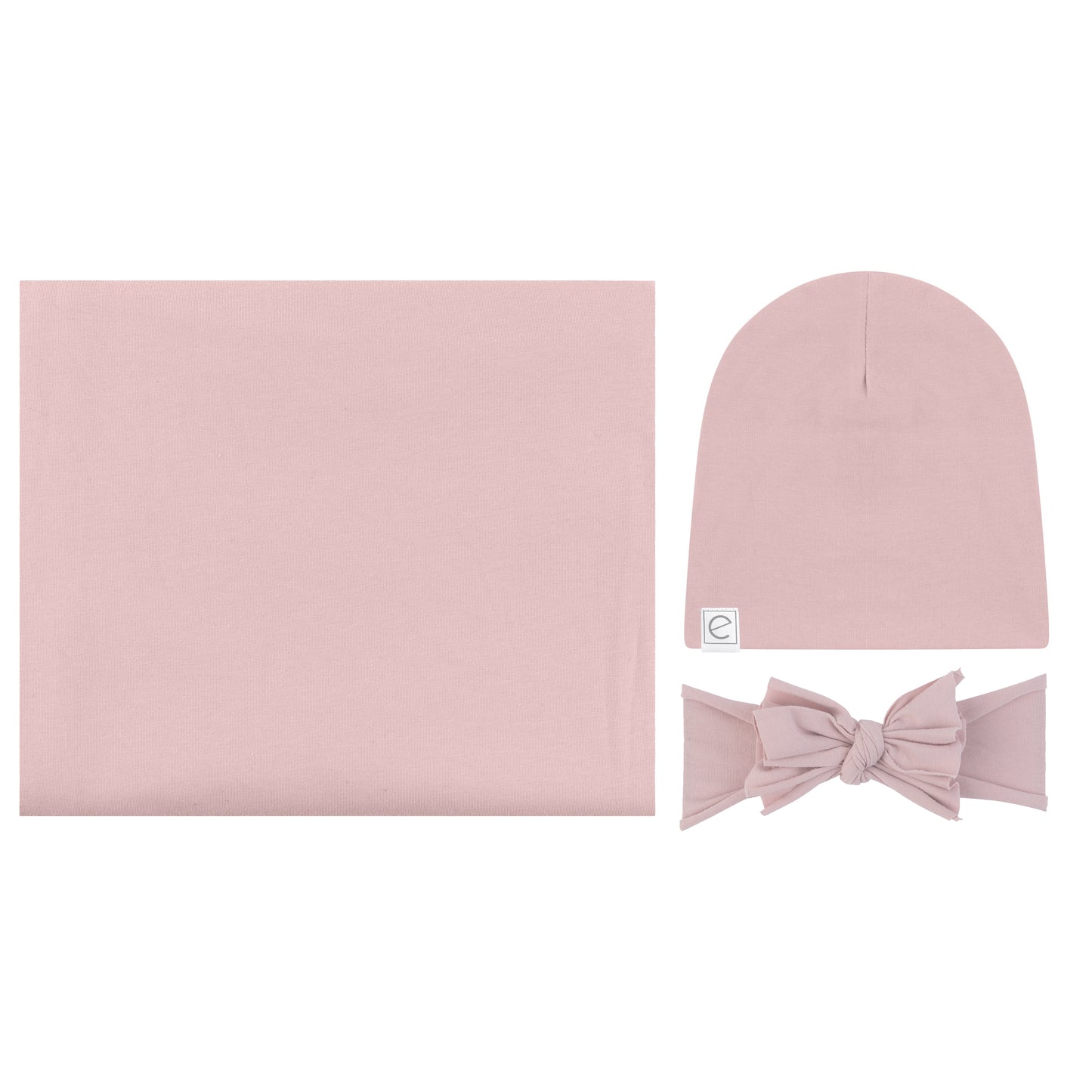 Ely's & Co. Cotton Spandex Swaddle Set (Includes a matching hat & Headband)
